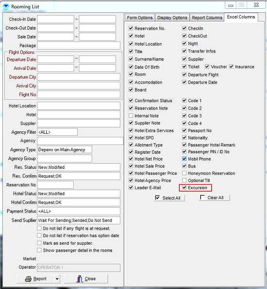 Rooming List Enter Manually